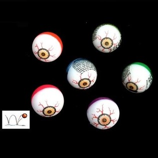 BALLES REBONDISSANTES AVEC YEUX - Ø 3 CM (48 pcs)