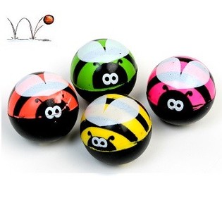 Balles Rebondissantes Imprimé Abeille - Ø 3 cm (48 pcs)