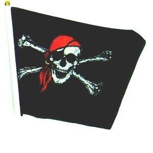 DRAPEAU PIRATE SUR BÂTON (48 pcs.)