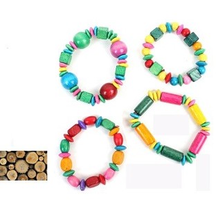 BRACELETS EN BOIS POUR ENFANTS (48 pcs.)
