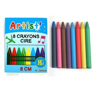 8 GROS CRAYONS DE COULEUR EN BO&Icirc;TE (48 pcs)