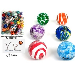 MIX BALLES REBONDISSANTES - Ø 3.6 CM (48 pcs)