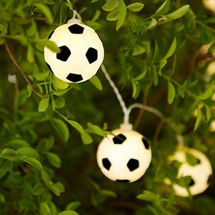 Guirlande Lumineuse Football NOIR/BLANC 10 Lampes (9 pcs)