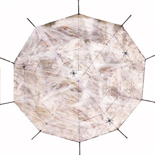 Toile d'araign&eacute;e g&eacute;ante avec 4 araign&eacute;es (12 pcs)