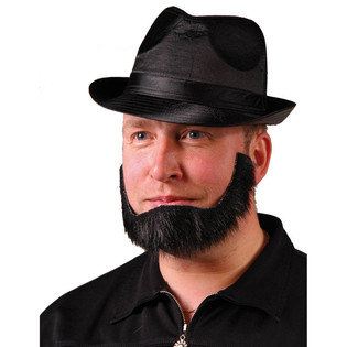 BARBE NOIRE ADHÉSIVE POUR FÊTE (12 pcs)