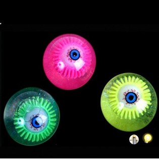 Balles Rebondissantes Lumineuses avec Yeux (Display 12 pcs)