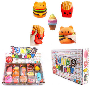 Squishies JUMBO en Pr&eacute;sentoir (12 pi&egrave;ces) - Anti-stress Parfum&eacute;