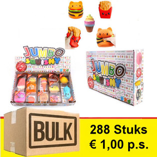 *** OFFRE EN GROS *** JUMBO SQUISHY en Pr&eacute;sentoir (288 pcs) - Tendance !