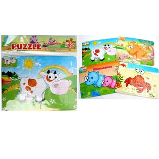 PUZZLES ANIMAUX MIX, 26x19 cm. (24 pcs)