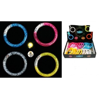 BRACELETS LED LUMINEUX EN PRÉSENTOIR (24 pcs)