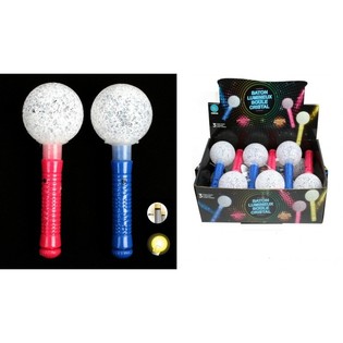 B&Acirc;TONS LED LUMINEUX AVEC BOULE EN PR&Eacute;SENTOIR (12 pcs)