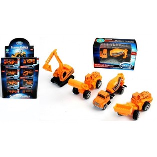 MÉLANGE DE VÉHICULES DE CHANTIER EN MÉTAL MOULÉ (24 pcs.)