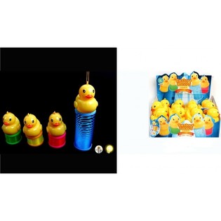 Grands Canards Ressorts Slinky LED Lumineux en Pr&eacute;sentoir (12 pcs.)