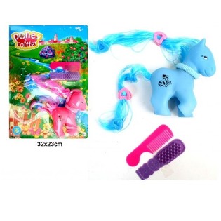 SET DE JEU PONEY + BROSSE SUR CARTE (24 pces)