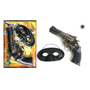 Pistolet Western + Masque sur Carte (12 pi&egrave;ces)