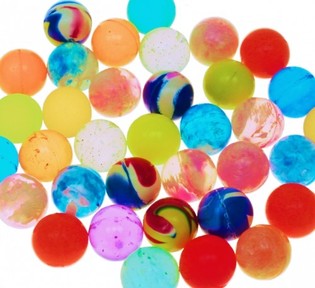 MIX BALLES REBONDISSANTES Ø2 Cm. (100 pcs)