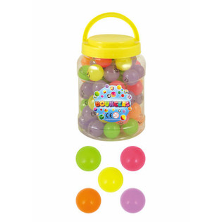 BALLES REBONDISSANTES FLUO &Oslash;3.3 CM. EN POT (72 pcs.)
