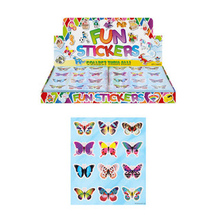 AUTOCOLLANTS FUN STICKERS &ndash; MOD&Egrave;LE : PAPILLONS (120 pcs)
