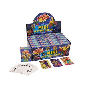 MINI CARTES &Agrave; JOUER &ndash; MOD&Egrave;LE : SUPER-H&Eacute;ROS EN PR&Eacute;SENTOIR (24 pcs)