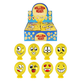 T&ecirc;tes de Ballon Smileys avec Support &ndash; Pr&eacute;sentoir de 240 pcs.