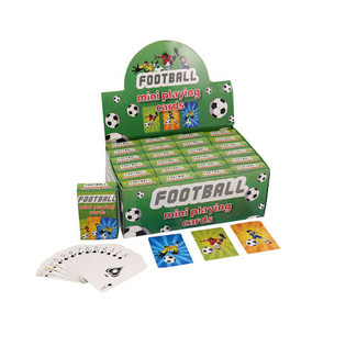 MINI CARTES &Agrave; JOUER &ndash; MOD&Egrave;LE : FOOTBALL EN PR&Eacute;SENTOIR (24 pcs)