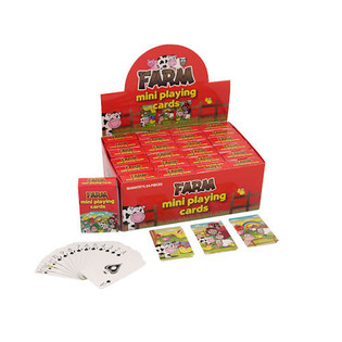 MINI CARTES &Agrave; JOUER &ndash; MOD&Egrave;LE FERME EN PR&Eacute;SENTOIR (24 pcs)