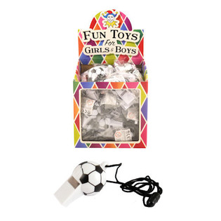Grands Sifflets de Football en Pr&eacute;sentoir (36 pcs)