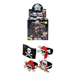 Bagues pour enfants pirates en silicone (156 pcs) - Prix de gros