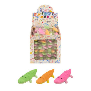 Gommes Mod&egrave;le : Crocodile en Pr&eacute;sentoir (84 pcs)