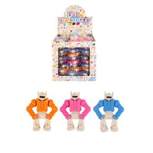 Gommes Mod&egrave;le : Grands Robots en Pr&eacute;sentoir (60 pcs)