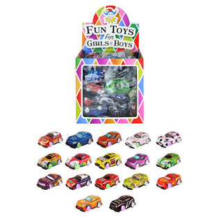 PETITES VOITURES &Agrave; R&Eacute;TRO-FRICTION EN PR&Eacute;SENTOIR (48 pcs)