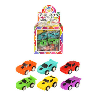 VOITURES DE SPORT &Agrave; FRICTION EN PR&Eacute;SENTOIR (48 pcs)