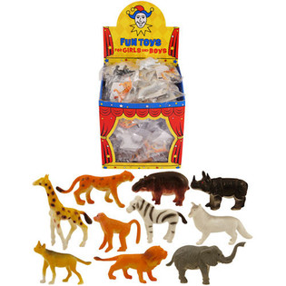 ANIMAUX DE LA JUNGLE POUR P&Ecirc;CHE &Agrave; LA LIGNE EN PR&Eacute;SENTOIR (84 pcs.)