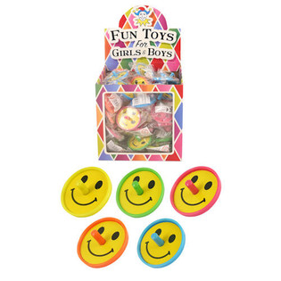 Toupies Smiley en Pr&eacute;sentoir (60 pcs)