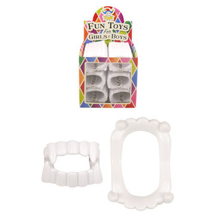 DENTS DE VAMPIRE RIGOLOTES EN PR&Eacute;SENTOIR (180 pcs)