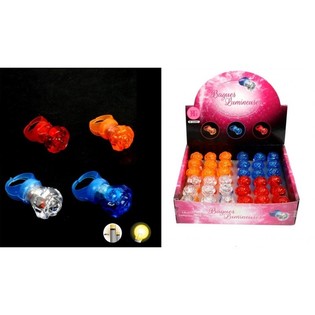 BAGUES LUMINEUSES LED EN PR&Eacute;SENTOIR (36 pcs.)