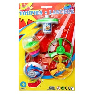 Set de 5 Toupies sur Carte (24 pcs)