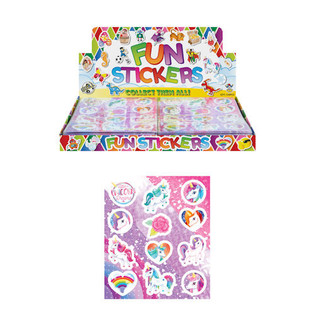 AUTOCOLLANTS FUN STICKERS &ndash; MOD&Egrave;LE : LICORNE (120 pcs)