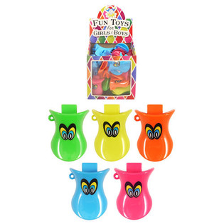 Sifflets Canard Color&eacute;s en Pr&eacute;sentoir (36 pcs.)