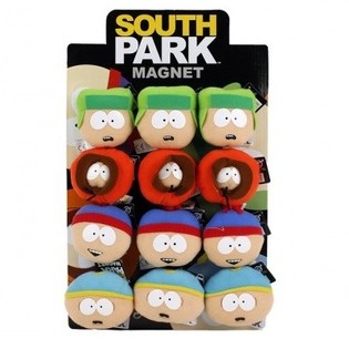 AIMANTS EN PELUCHE SOUTH PARK, 7CM, SUR PRÉSENTOIR (12 pcs.)