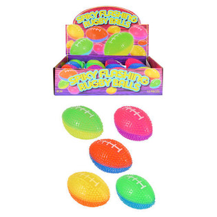 Ballons de Rugby Lumineux LED en Pr&eacute;sentoir (12 pcs)