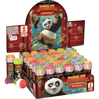 BULLLES DE SAVON KUNG FU PANDA, 60ML EN PR&Eacute;SENTOIR (36 pcs)