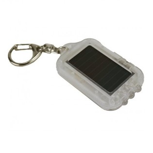 PORTE-CLÉS SOLAIRE AVEC LUMIÈRE LED - TRANSPARENT (20 pcs)