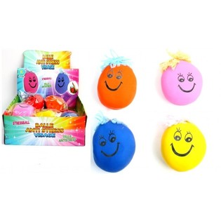 Balles Anti-stress G&eacute;antes Color&eacute;es en Pr&eacute;sentoir (12 pcs)