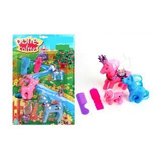 Grand Set de Jeu Famille Poney sur Carte (6 pcs)