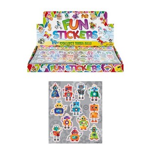 AUTOCOLLANTS AMUSANTS &ndash; MOD&Egrave;LE : ROBOTS (120 pcs)