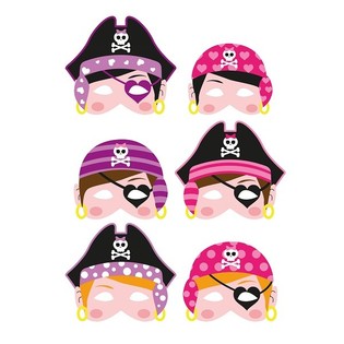 MASQUES DE PIRATES EN MOUSSE - FILLES (24 pcs)
