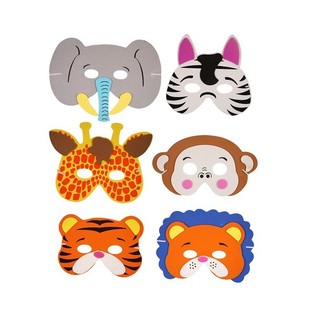 MIX MASQUES D'ANIMAUX EN MOUSSE (24 pcs)