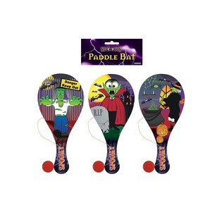 HALLOWEEN - JEU DE RAQUETTE ET BALLE AVEC &Eacute;LASTIQUE (24 pcs)