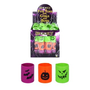 MINI SPIRALES HALLOWEEN &Oslash;3 CM DANS PR&Eacute;SENTOIR (72 pcs)